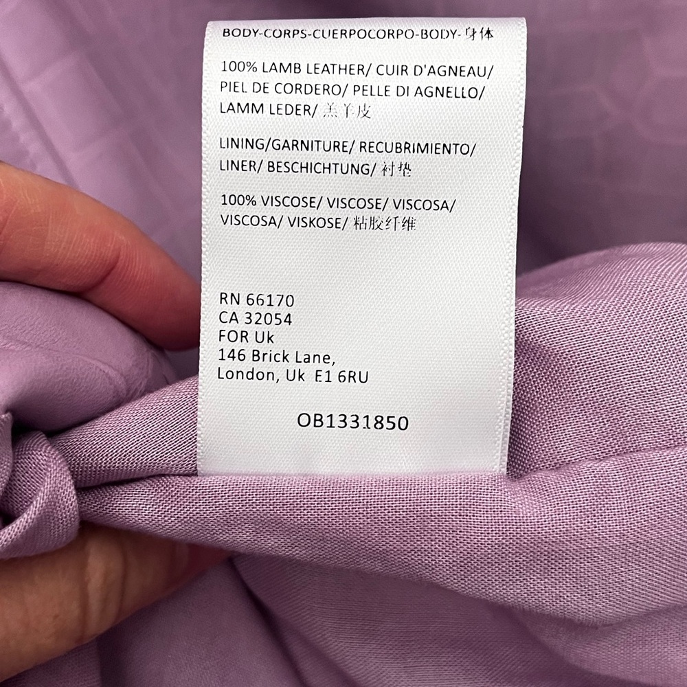Free People Dare Me Croc Leather Blazer Lilac Lavender L Coquette Office Siren - Picture 6 of 7